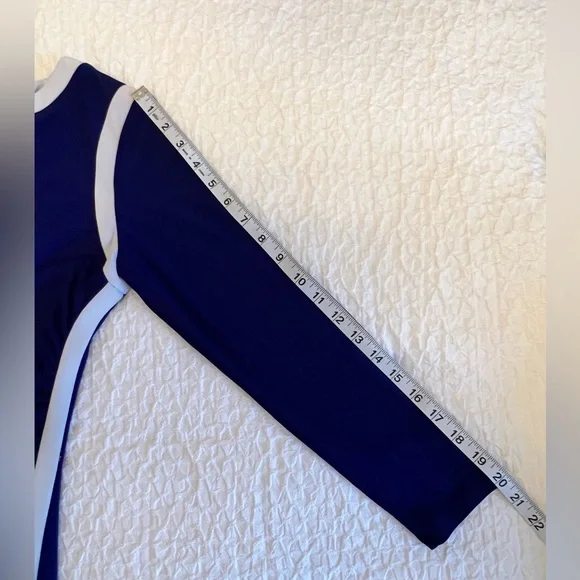 Ralph Lauren Long Sleeve Dress With White Stripe Detail Size: 6 - Picture 7 of 9